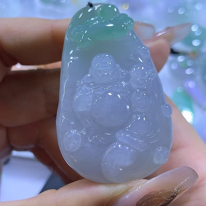 颈饰未镶嵌翡翠天然翡翠A货吊坠