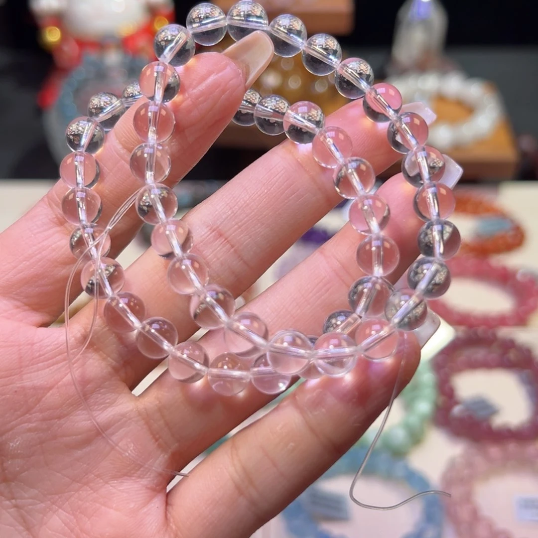 水晶手串未镶嵌小**来白水晶7.4mn