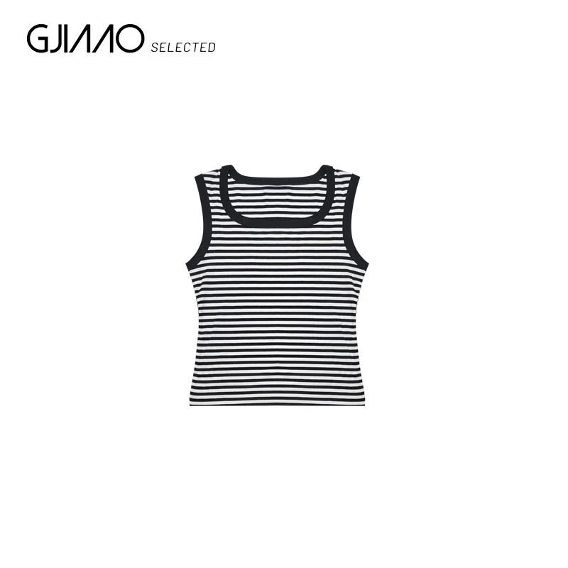 9900 大方领素版螺纹吊带背心