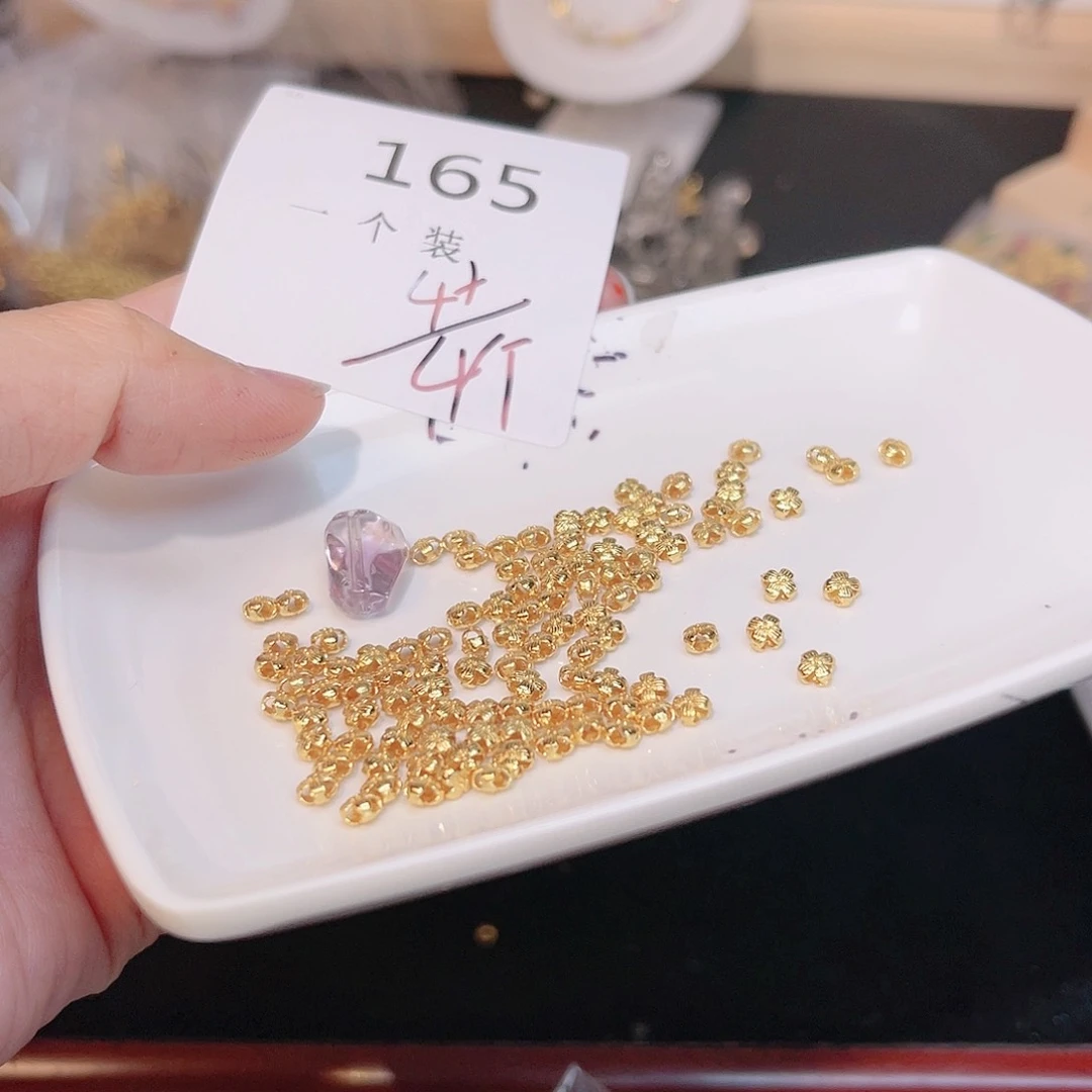 紫晶珠宝半成品银S925镀金镶嵌165