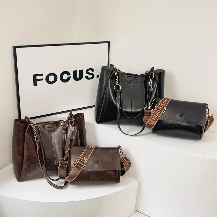 【现货】【双色可选】【宽33高27厚13】子母包买大包送小包托特包3043