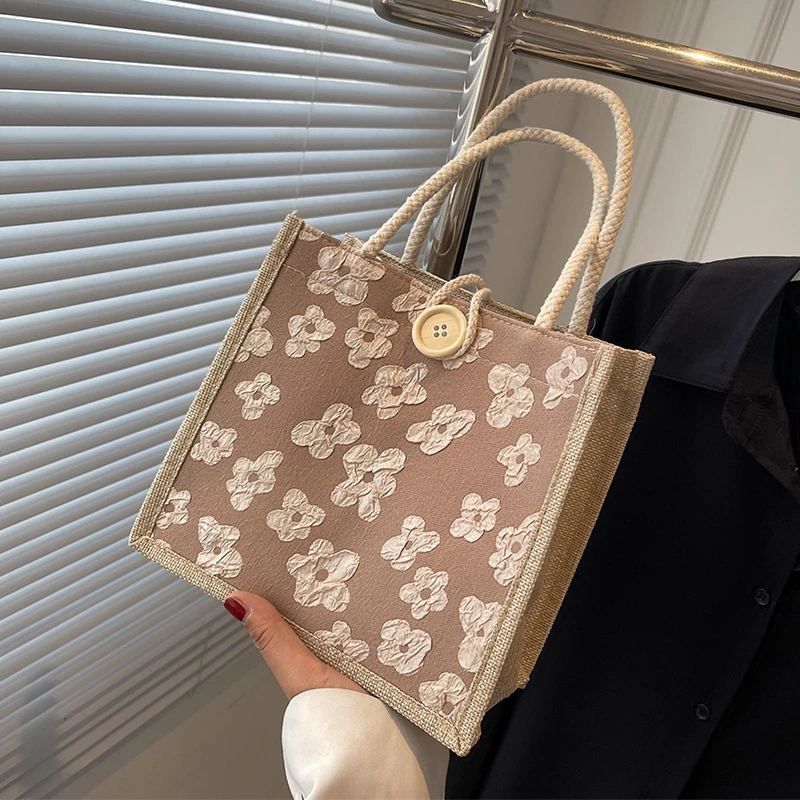 ins日系手提包包女款爆款2025新款便当包女个性时尚百搭手拎包女