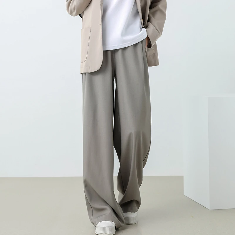 西装裤女2025秋新款高腰宽松垂感休闲裤阔腿显瘦小个拖地直筒裤子