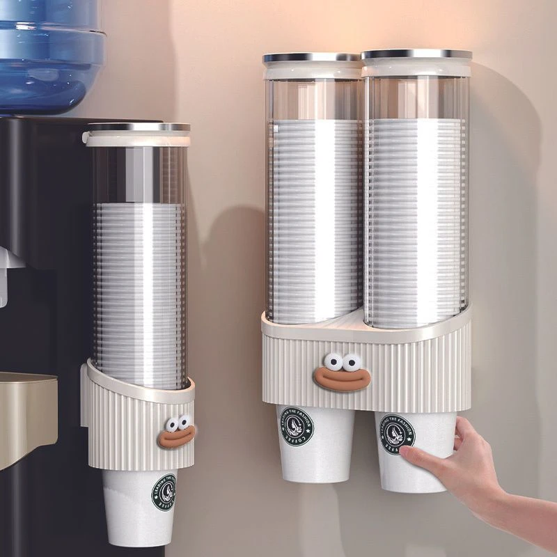 一次性杯子取杯器纸杯架取杯架饮水机杯子架免打孔壁挂收纳置物架