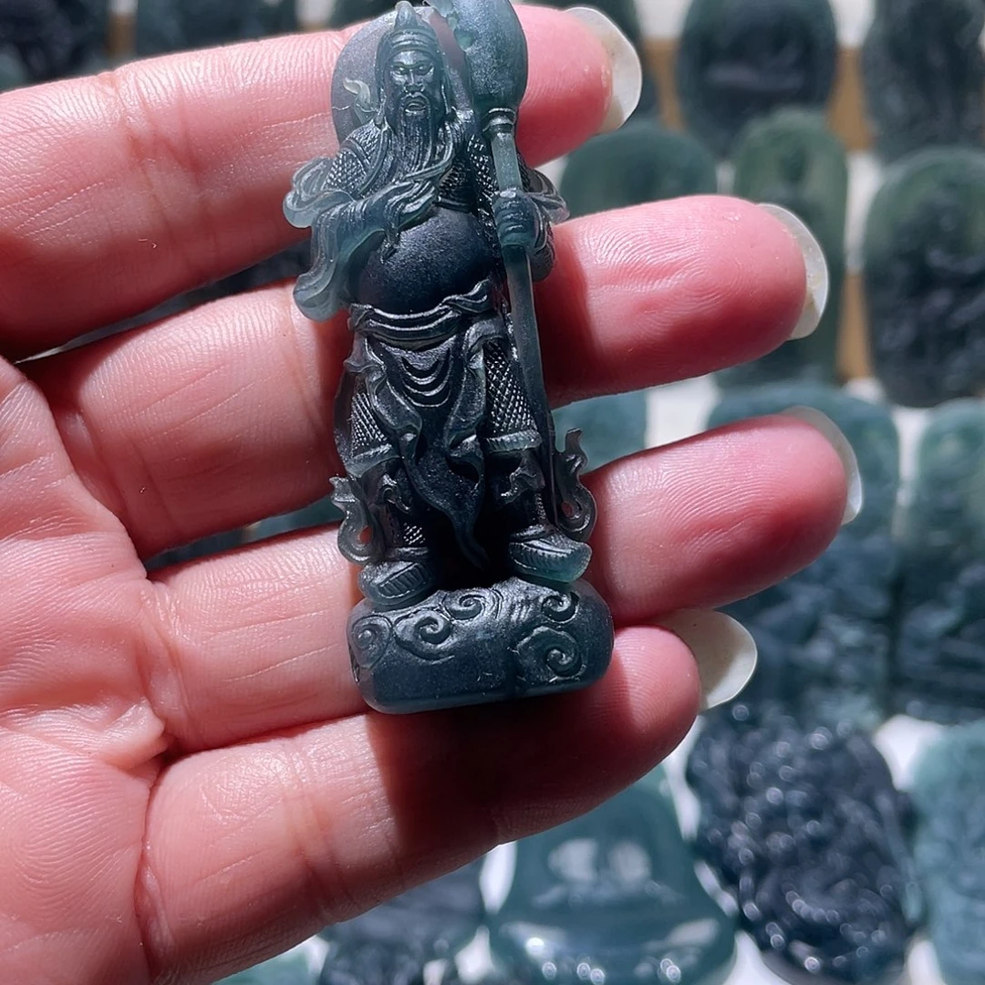 定制翡翠未镶嵌关公