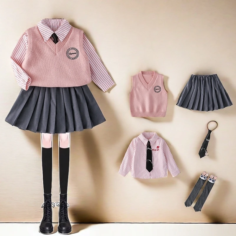 兔子警官儿童衣服学院风女童套装jk制服洋气3-6岁百褶裙裙子cos服