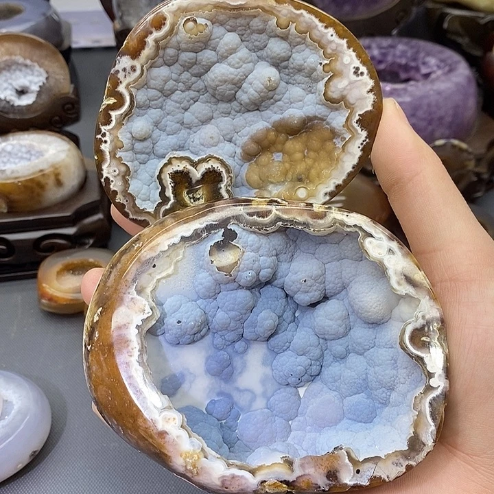 摆件未镶嵌紫晶蓝啵啵聚宝盆