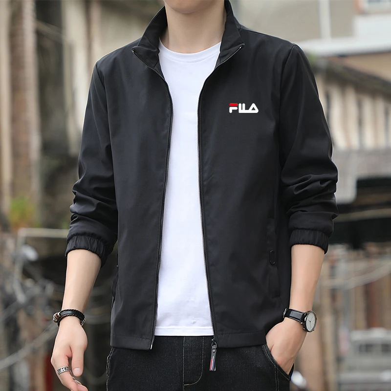 一折专区丨春秋季外套男士2025年新款纯色立领男装休闲夹克上衣服