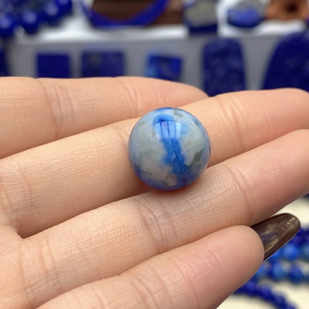 青金石未镶嵌单珠14.3mm