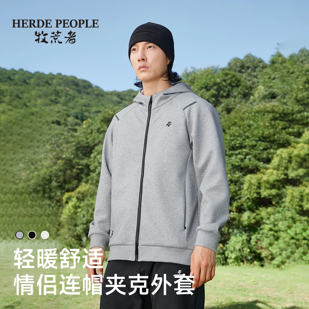牧荒者秋季情侣款休闲连帽拉链卫衣AK1039