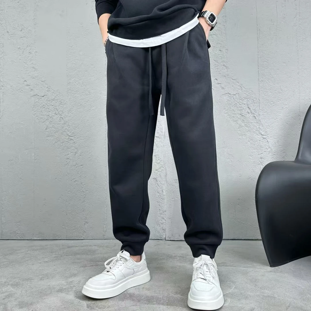 8691男2025潮流百搭复古直筒时尚休闲宽松系带长裤子