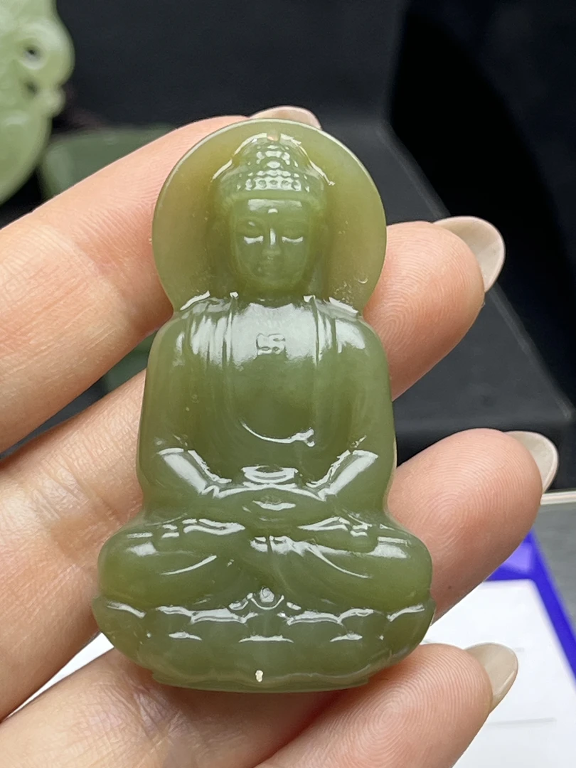 天然和田玉大日如来