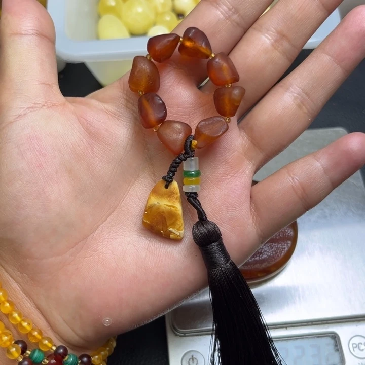 琥珀未镶嵌手链手串