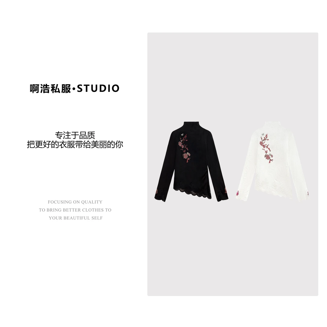 【罗伯特歌美】冬季新款时尚烫钻百搭休闲上衣#ZY6674