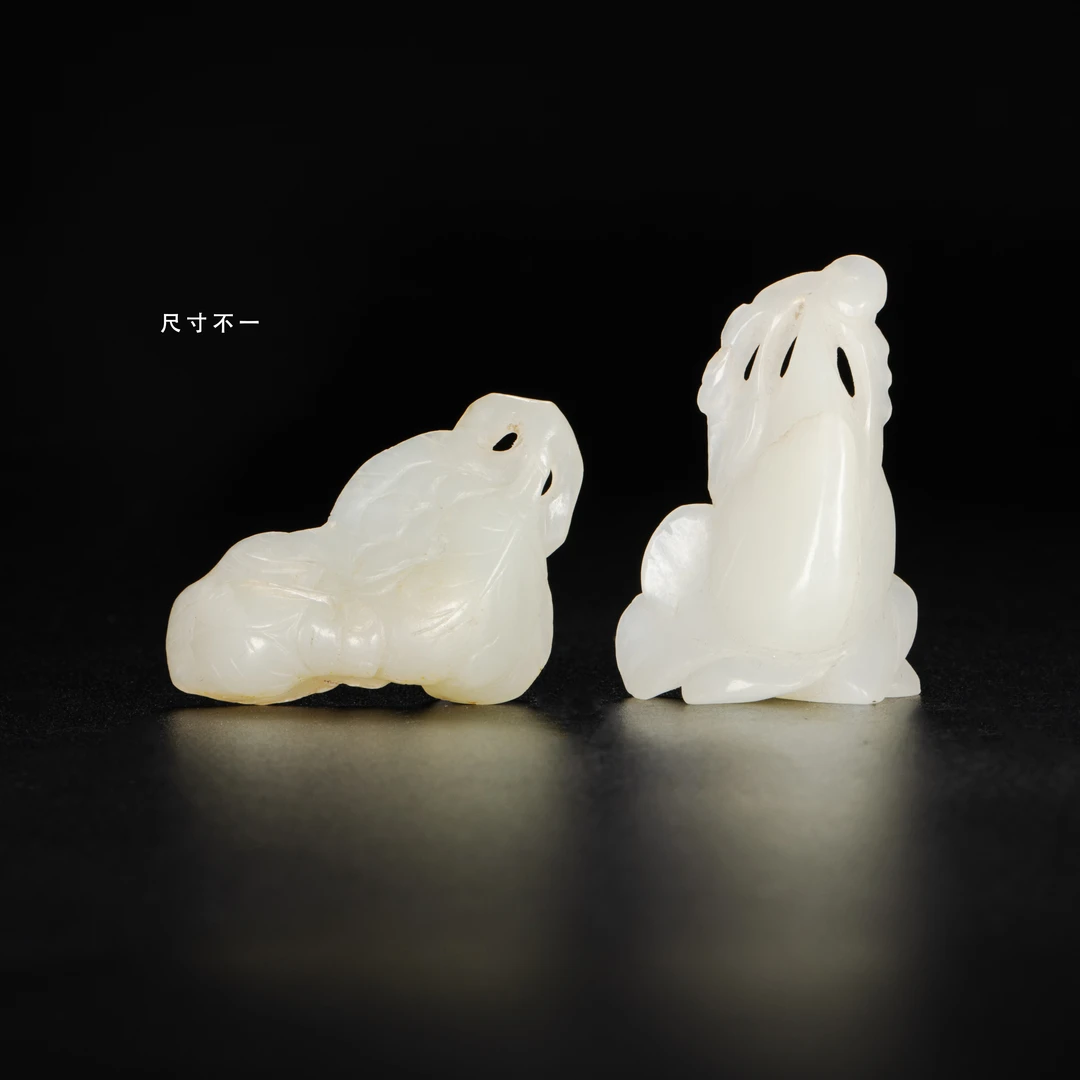 080952 创汇 多子多福玉坠一组【古董拍卖】和田玉