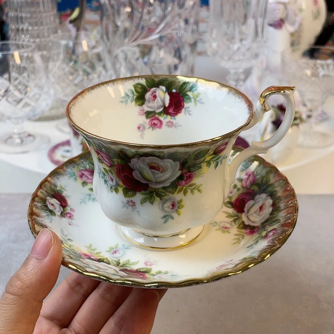 阿尔伯特瓷器欧瓷咖啡杯水晶杯