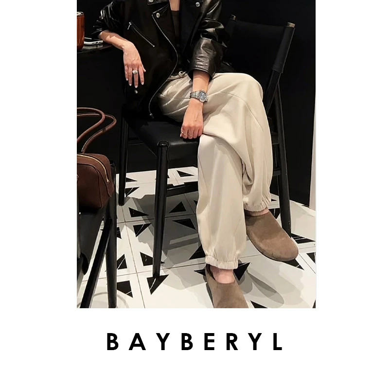 BAYBERYL老贝苔原裤*束脚松紧腰百搭秋卫裤休闲裤XXK5G0801-8/23