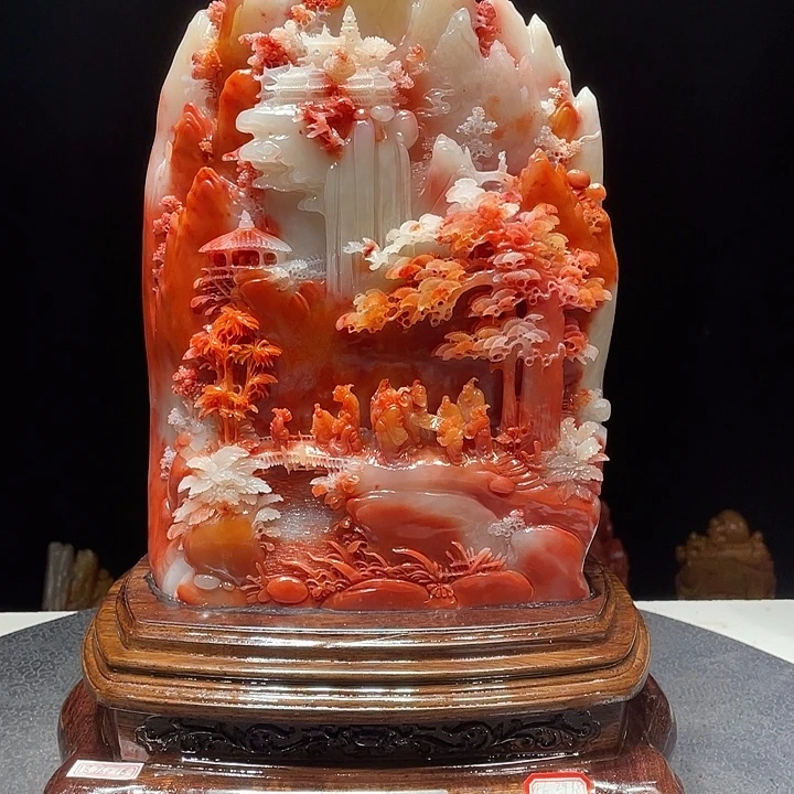 迈***商寿山石山水画作品欣赏