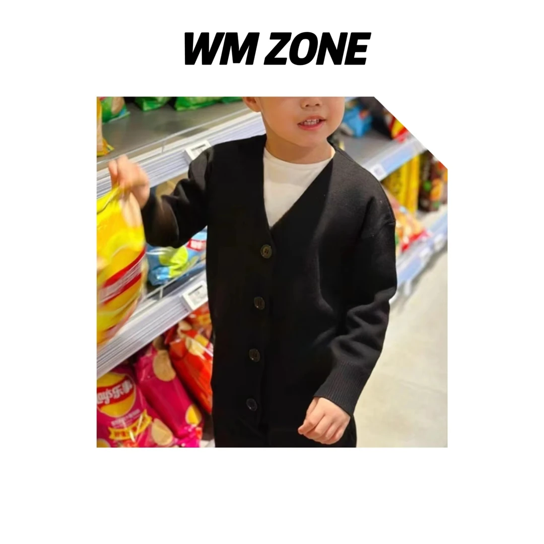 虎儿 3-2630 时尚印花V领针织开衫