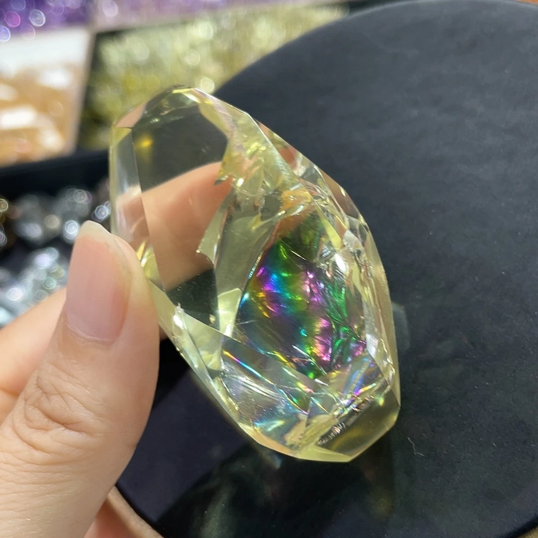 未镶嵌珠宝半成品水晶黄阿赛