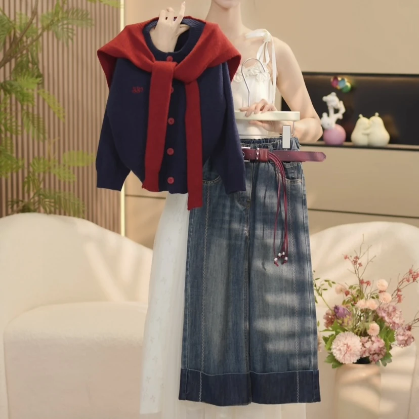 女童秋季新款套装时尚百搭休闲上衣+裤子--Y5304