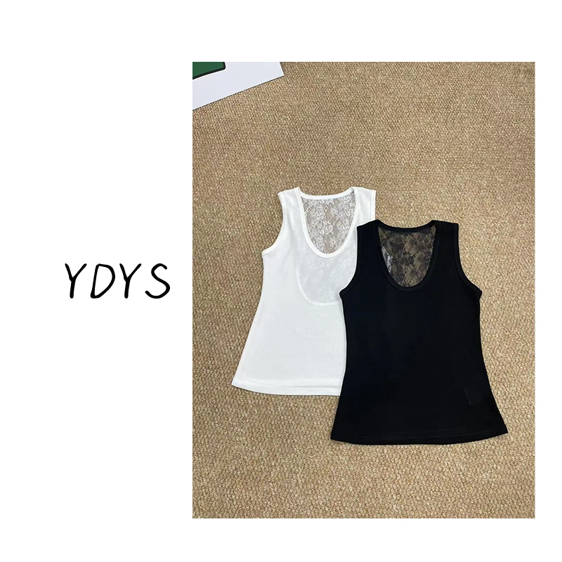 【YDYS】25K00124 2025新款时尚气质小众设计款镂空背无袖T恤