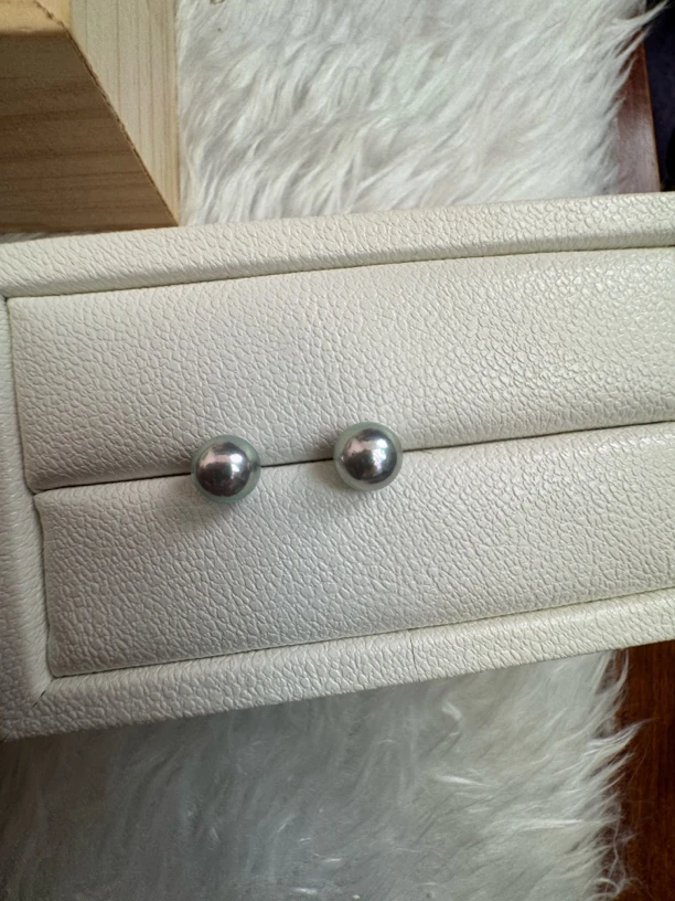 真多麻耳钉海水珍珠耳钉