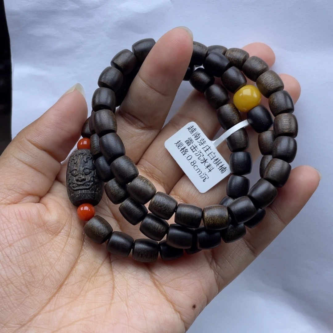 【闪购商品】沉香手串太****）越南白棋0.8