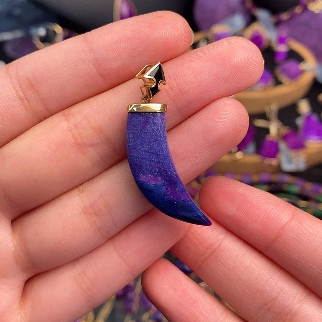 苏纪石（舒俱来）吊坠18K金镶嵌