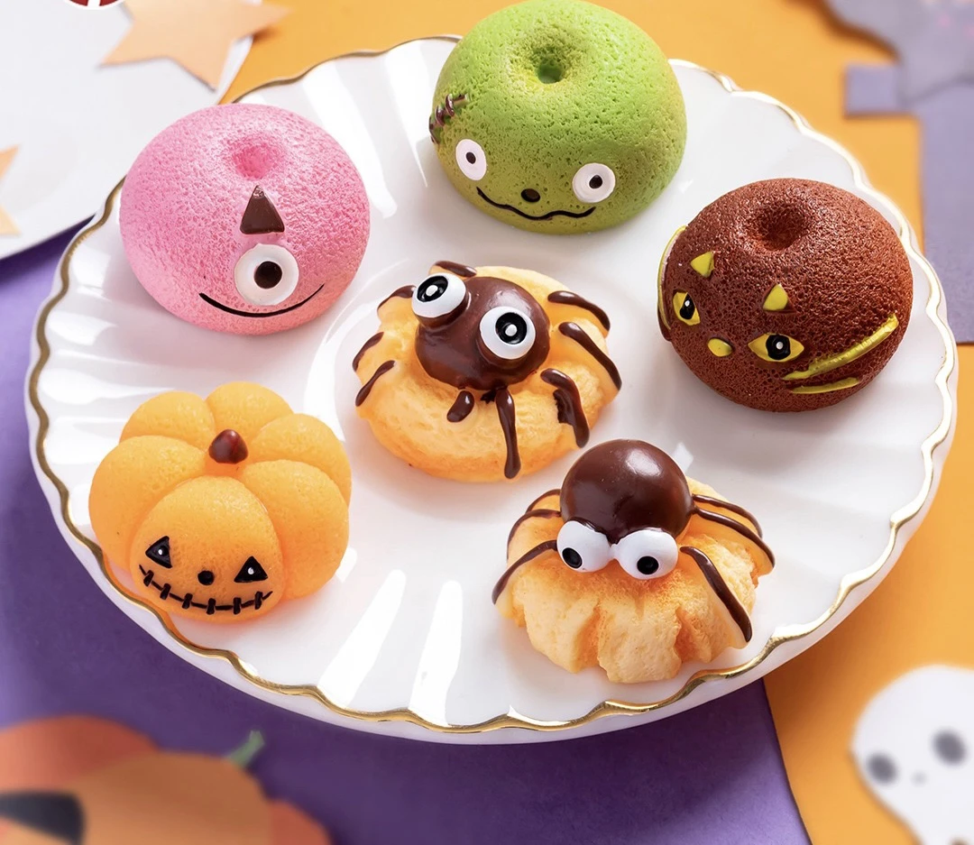 【对对碰】万圣节仿真食玩蜘蛛南瓜食品树脂网红diy摆件