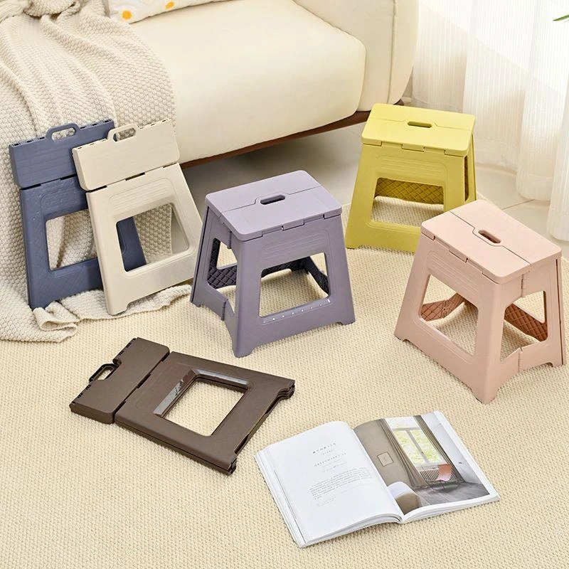 加厚折叠式凳子便携式家用户外露营马扎钓鱼塑料板凳儿童成人矮凳