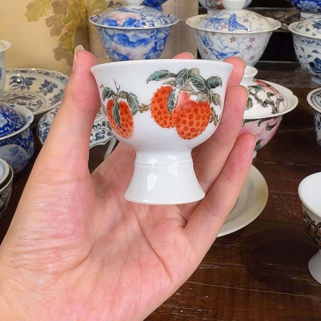 元煦窑大吉大利高足杯