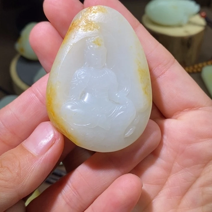 和田玉未镶嵌吊坠(不含链)