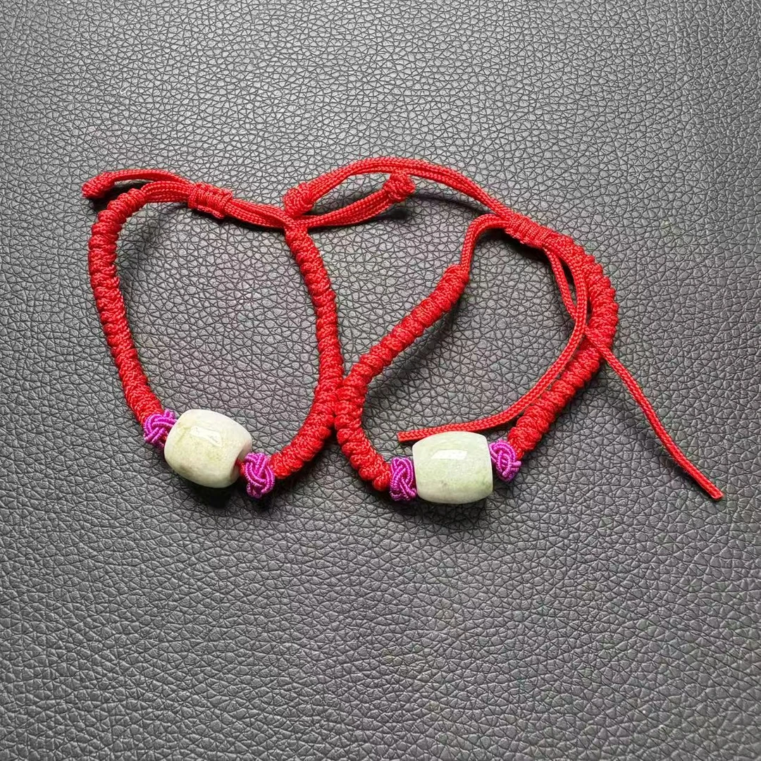 瑕疵处理瑕疵处理天然A货翡翠手绳-v025-多样性发一