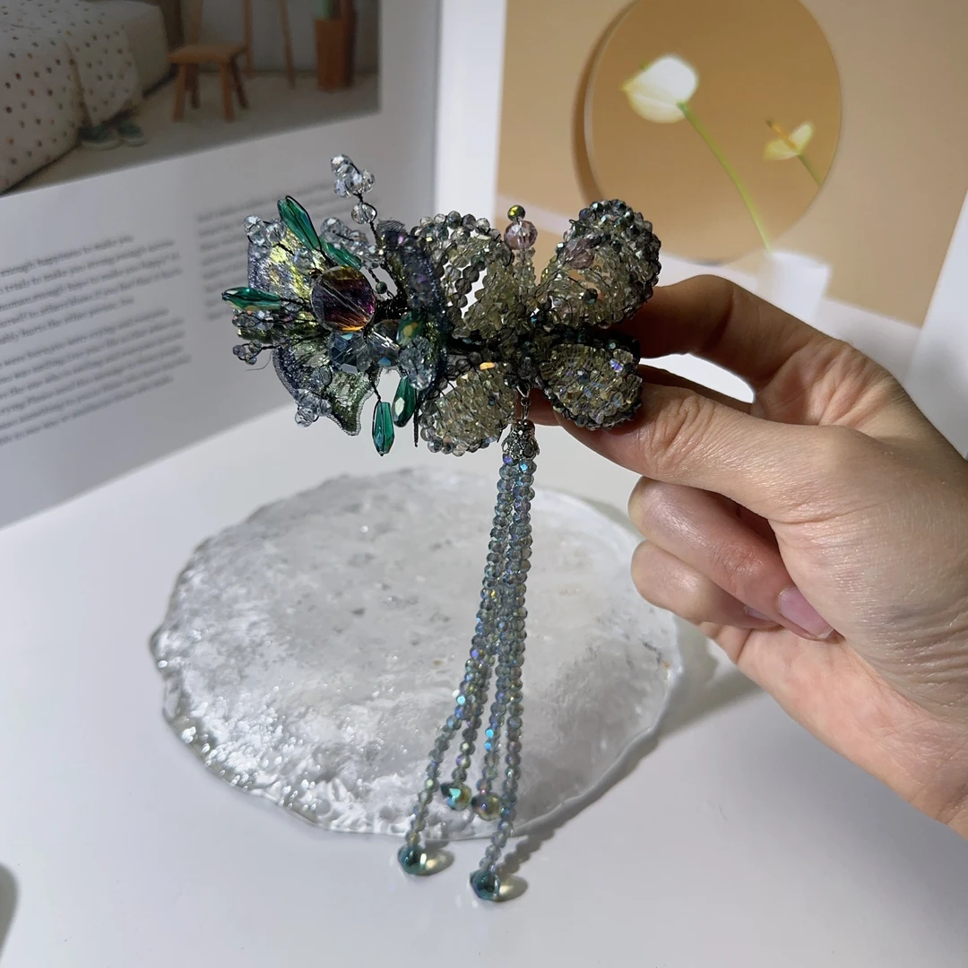 A8475编号紫莹轻奢发饰《弹簧夹》