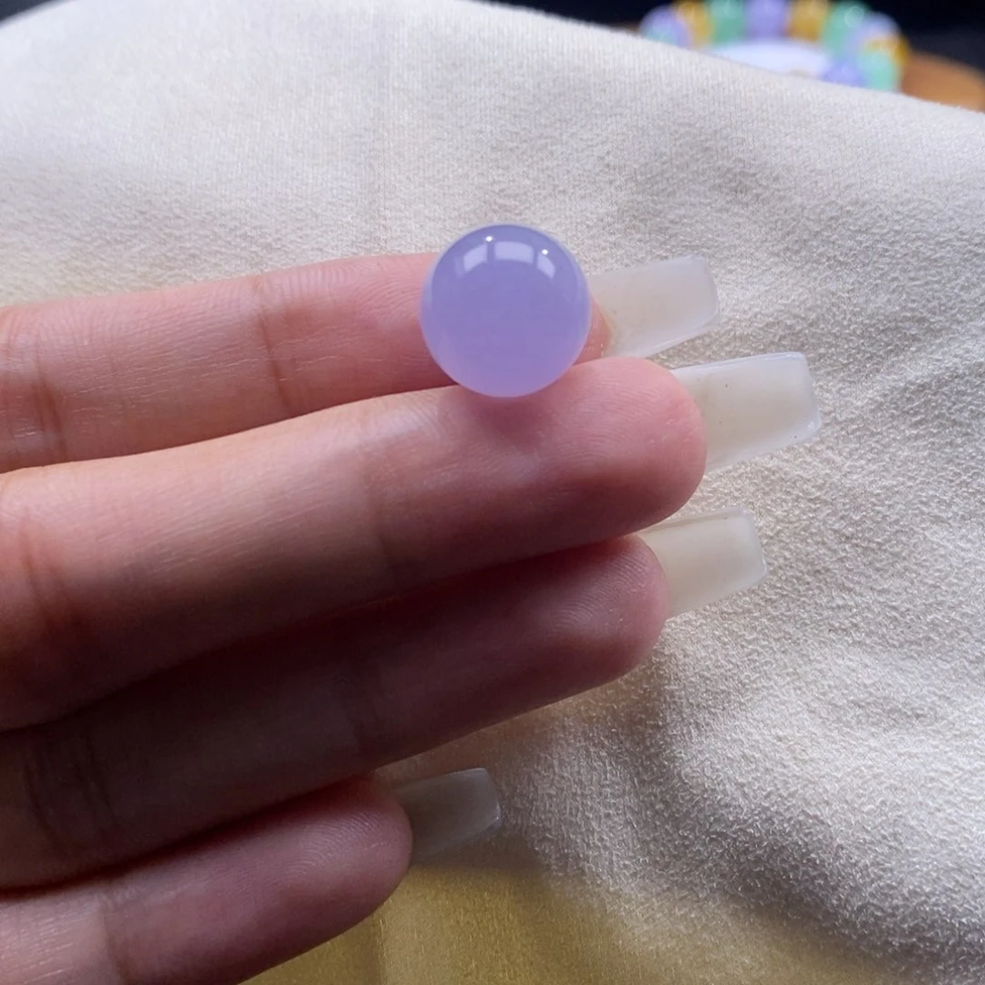 翡翠未镶嵌颈饰冰红紫珠卡13