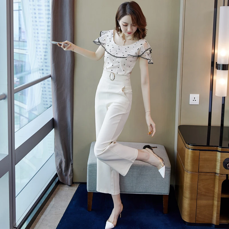 时尚套装女夏季新款赫本轻熟千金风两件套气质洋气休闲显瘦女神范