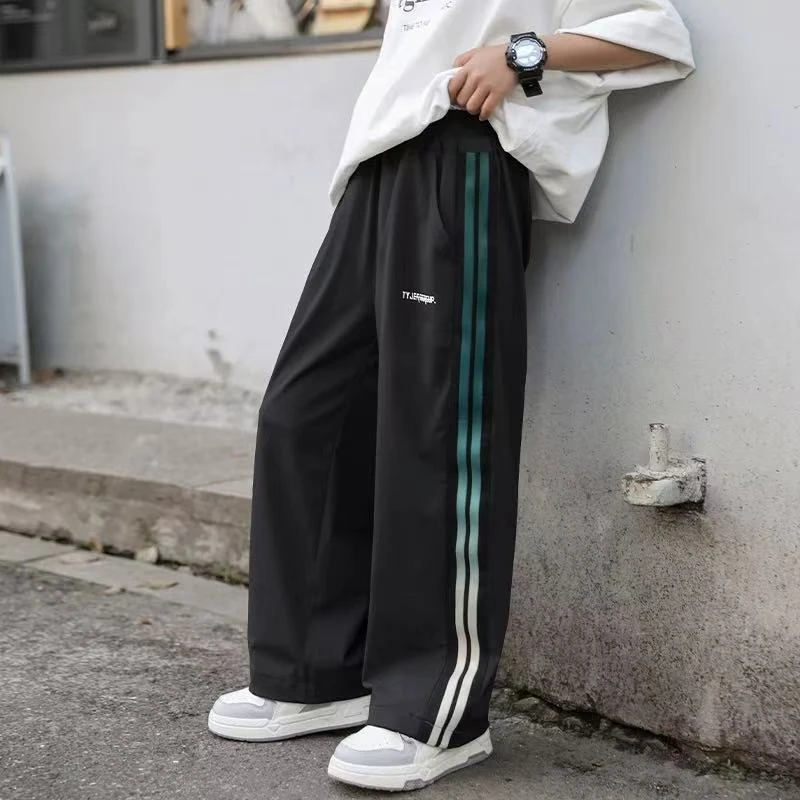 502818童装男童速干长裤 2025春季儿童速干冰丝弹力休闲夏长裤子