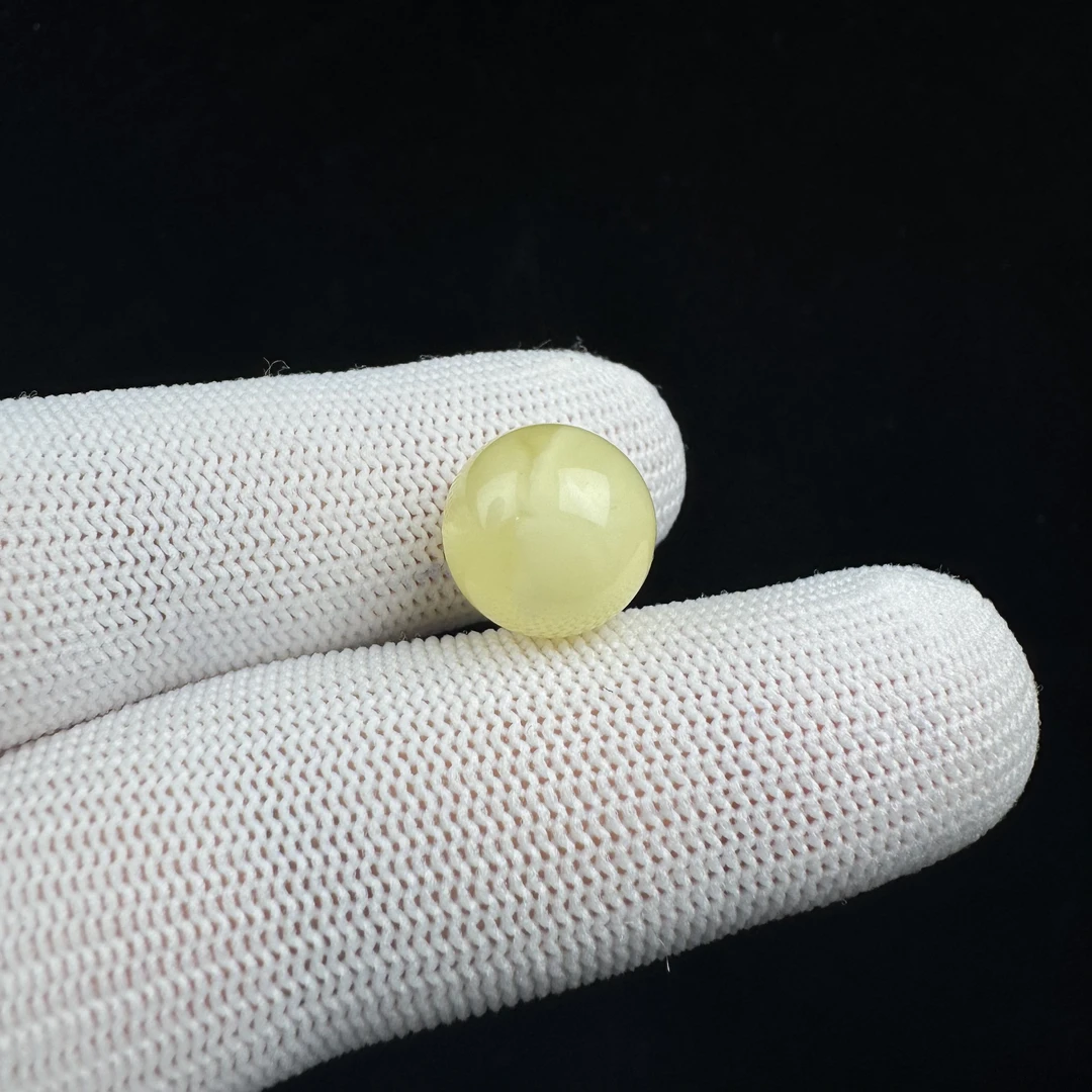 A4101天然原矿俄料蜜蜡 单珠 13.3mm支持复检