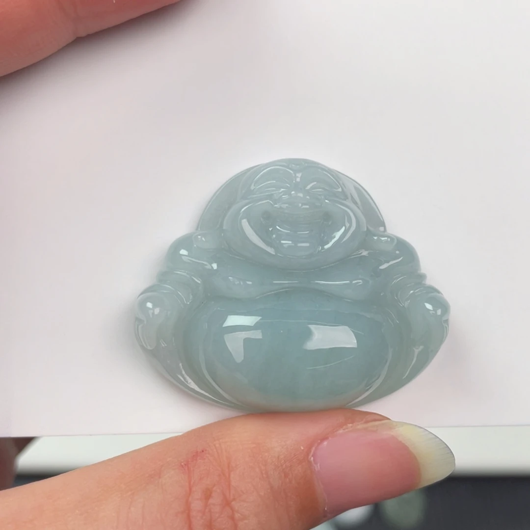 翡翠未镶嵌颈饰佛公
