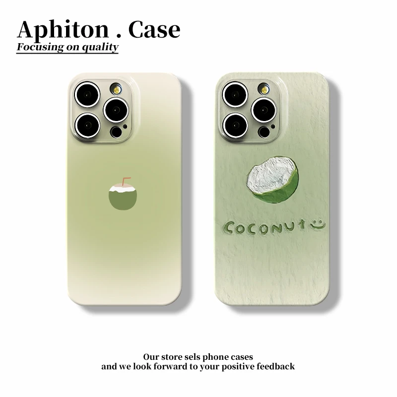 奥菲顿晕染绿椰子适用iPhone1615菲林手机壳华为vivo小米15oppo硬