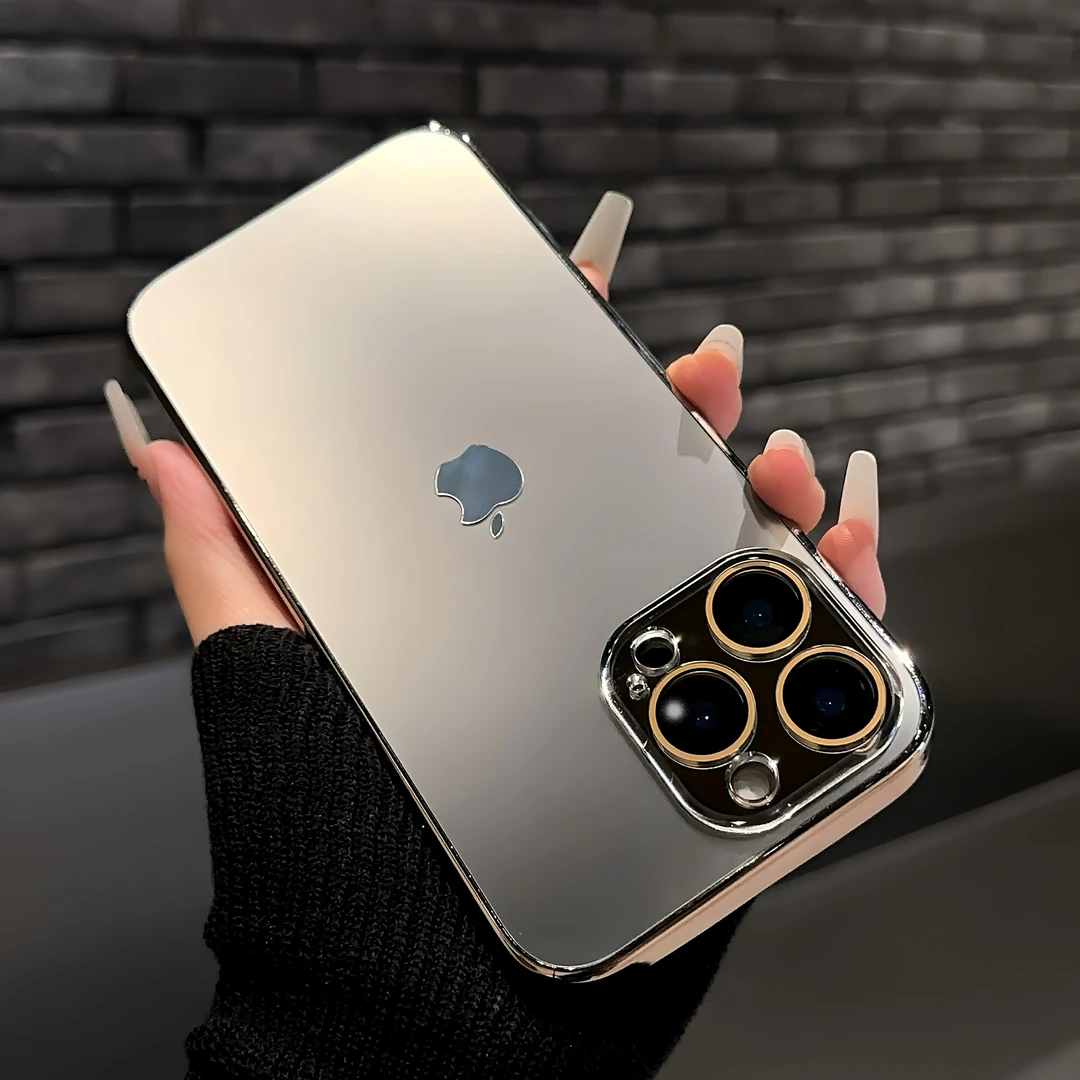 适用苹果16/15/14/13/12磨砂自带镜头膜iphone15promax防摔手机壳