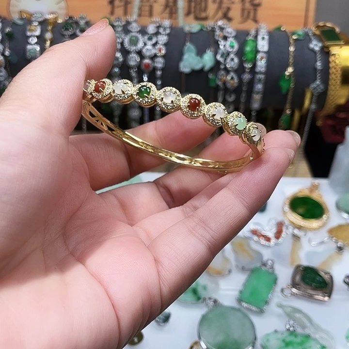 翡翠银S925镶嵌颈饰