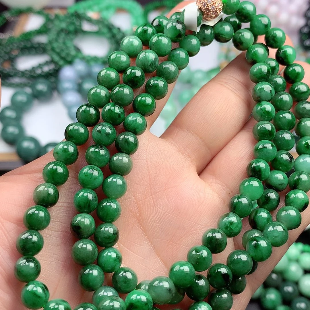 翡翠颈饰未镶嵌项链