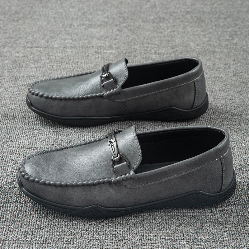 春季豆豆鞋男潮流鞋懒人鞋男士新款休闲平底软面板鞋百搭时尚皮鞋