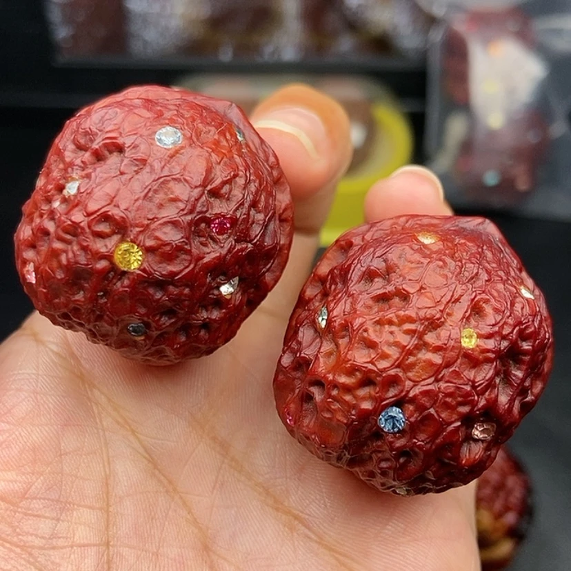 【闪购商品】把件文玩核桃40尺蛇皮元宝