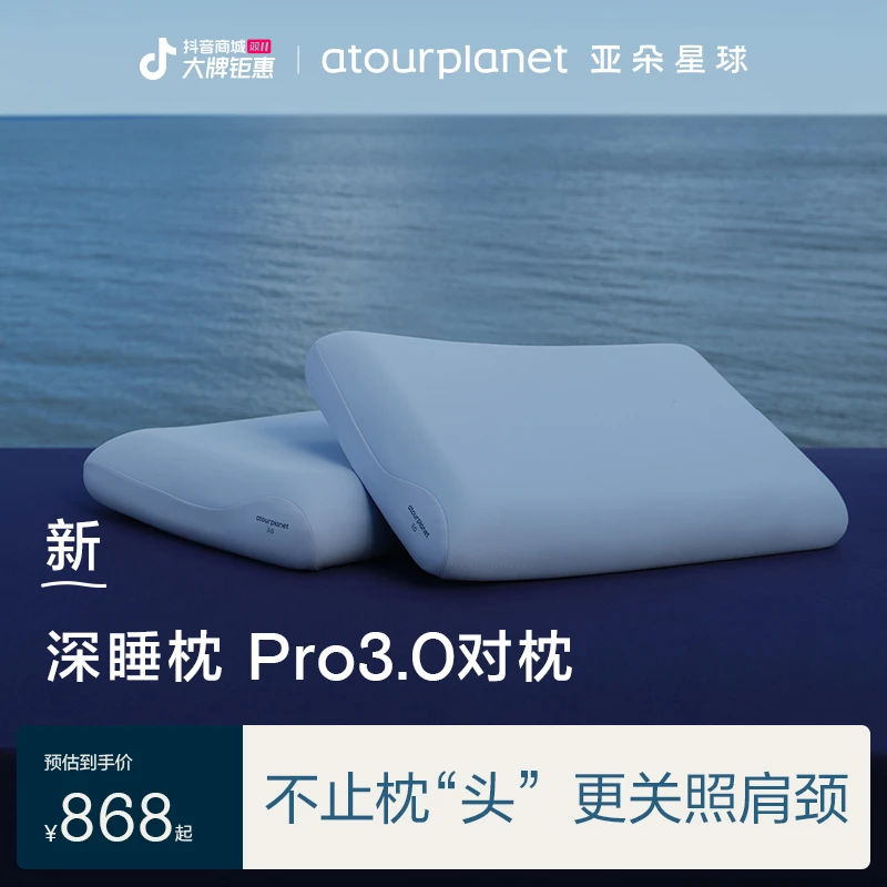 亚朵星球深睡枕Pro3枕头颈椎专用护颈枕头记忆棉枕头套枕芯双支装