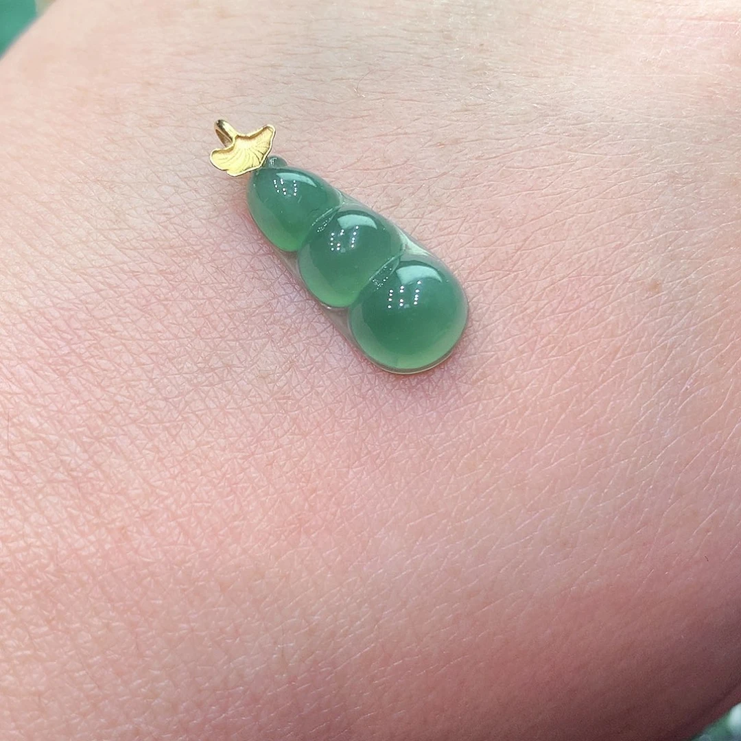 翡翠颈饰18K金镶嵌纯天然