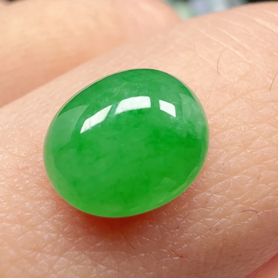 翡翠未镶嵌耳饰蛋面