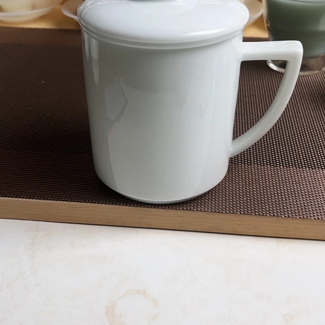 瓷片冰种玉瓷办公杯450cc